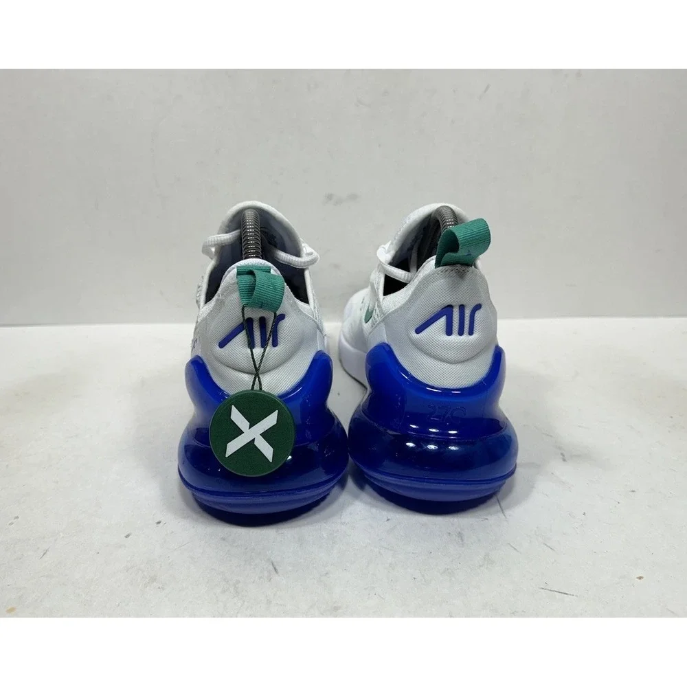 Nike Air Max 270 White Lapis Blue Neptune Green Shoe AH6789-109 Women's Size 8
